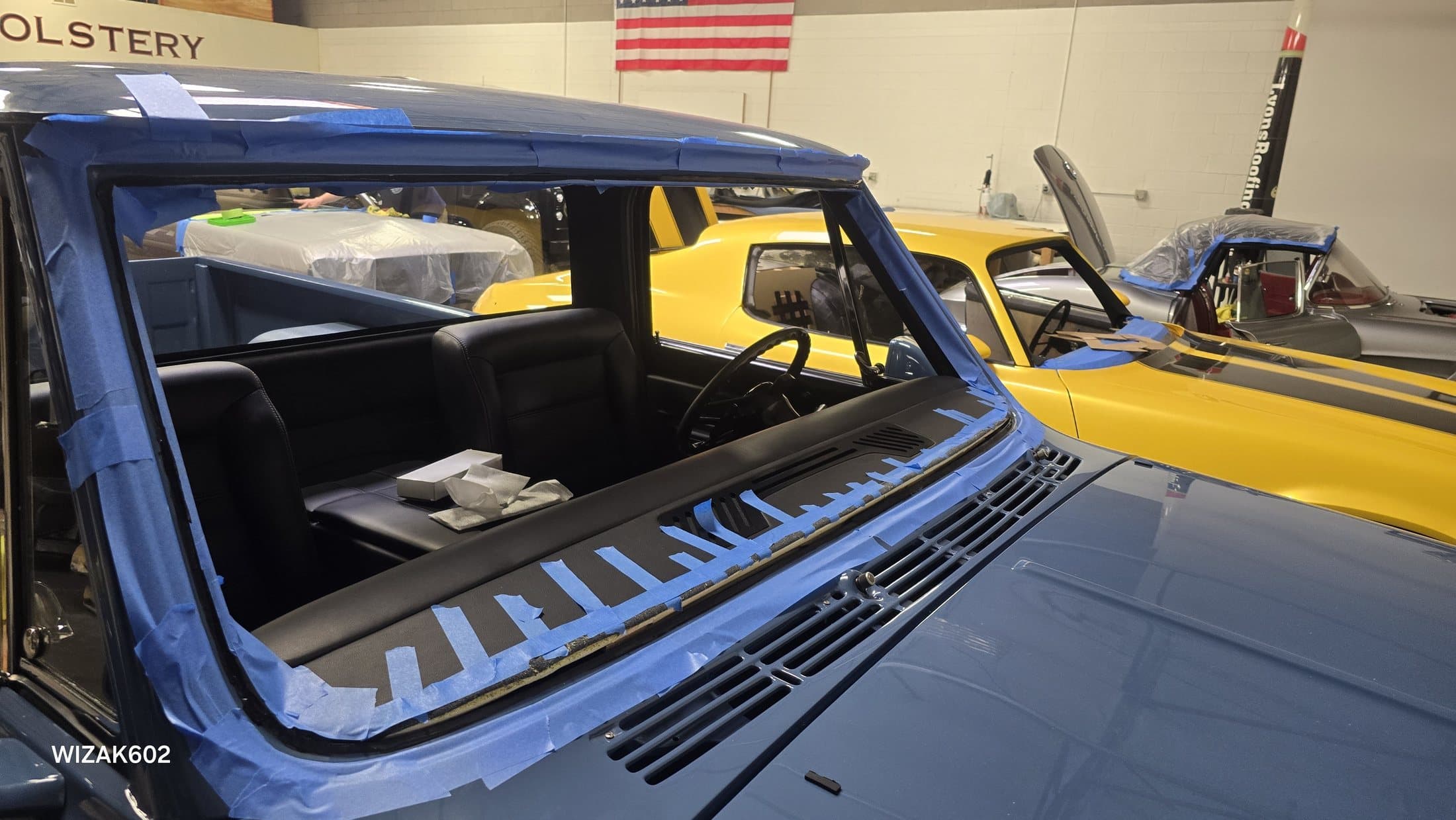 Classic vehicle auto glass project