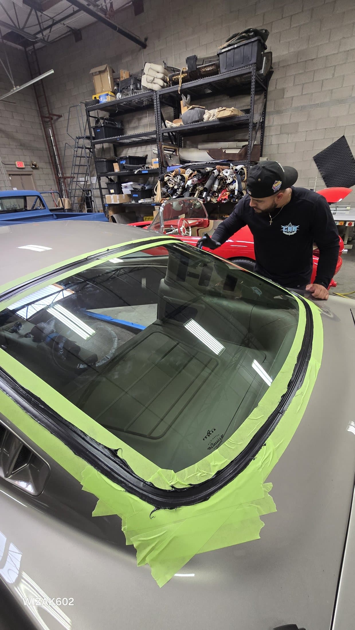 Classic vehicle auto glass project