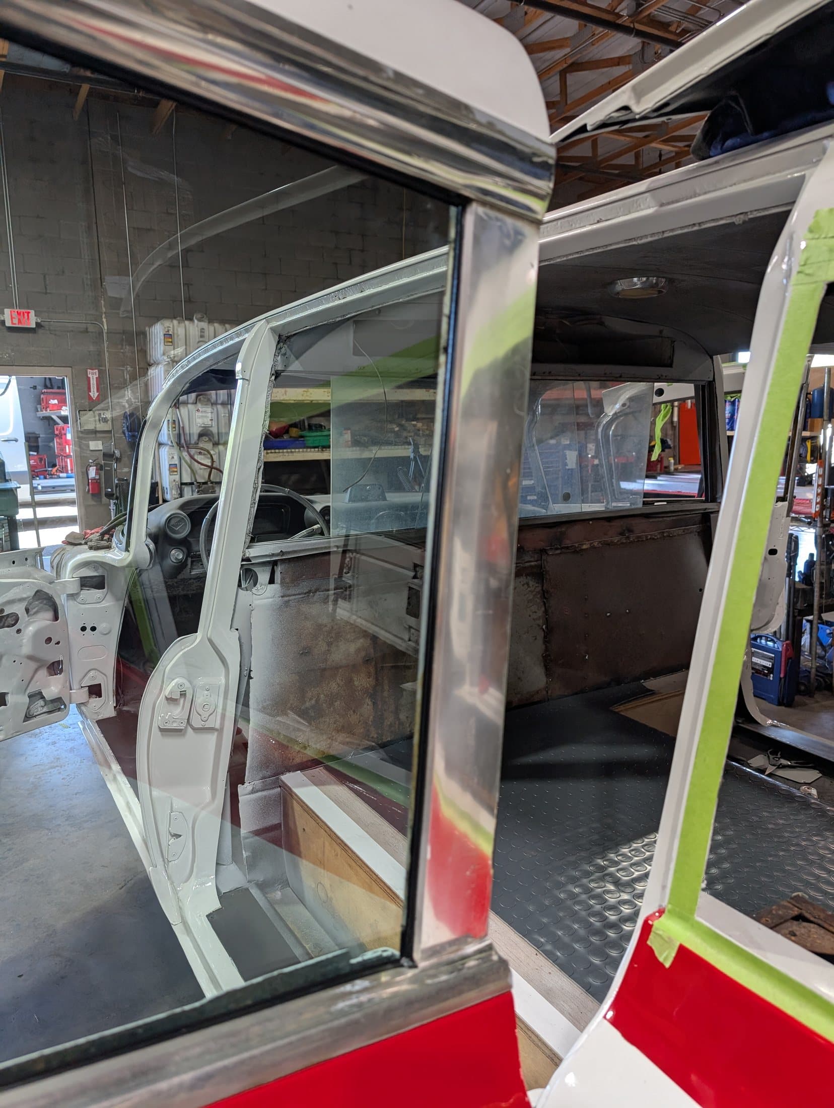 Classic vehicle auto glass project