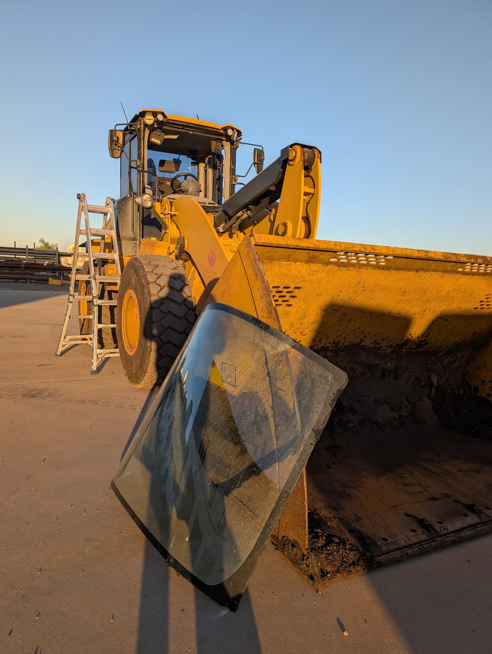 Heavy equipment glass project
