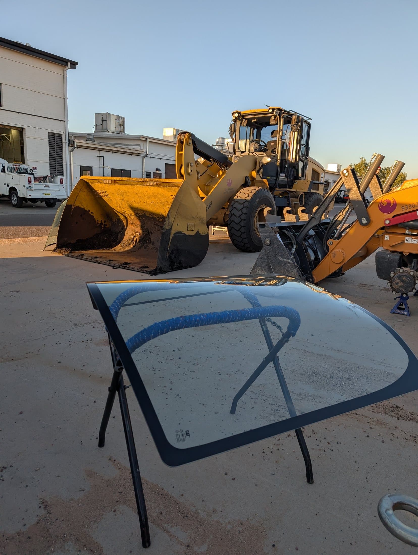 Heavy equipment glass project