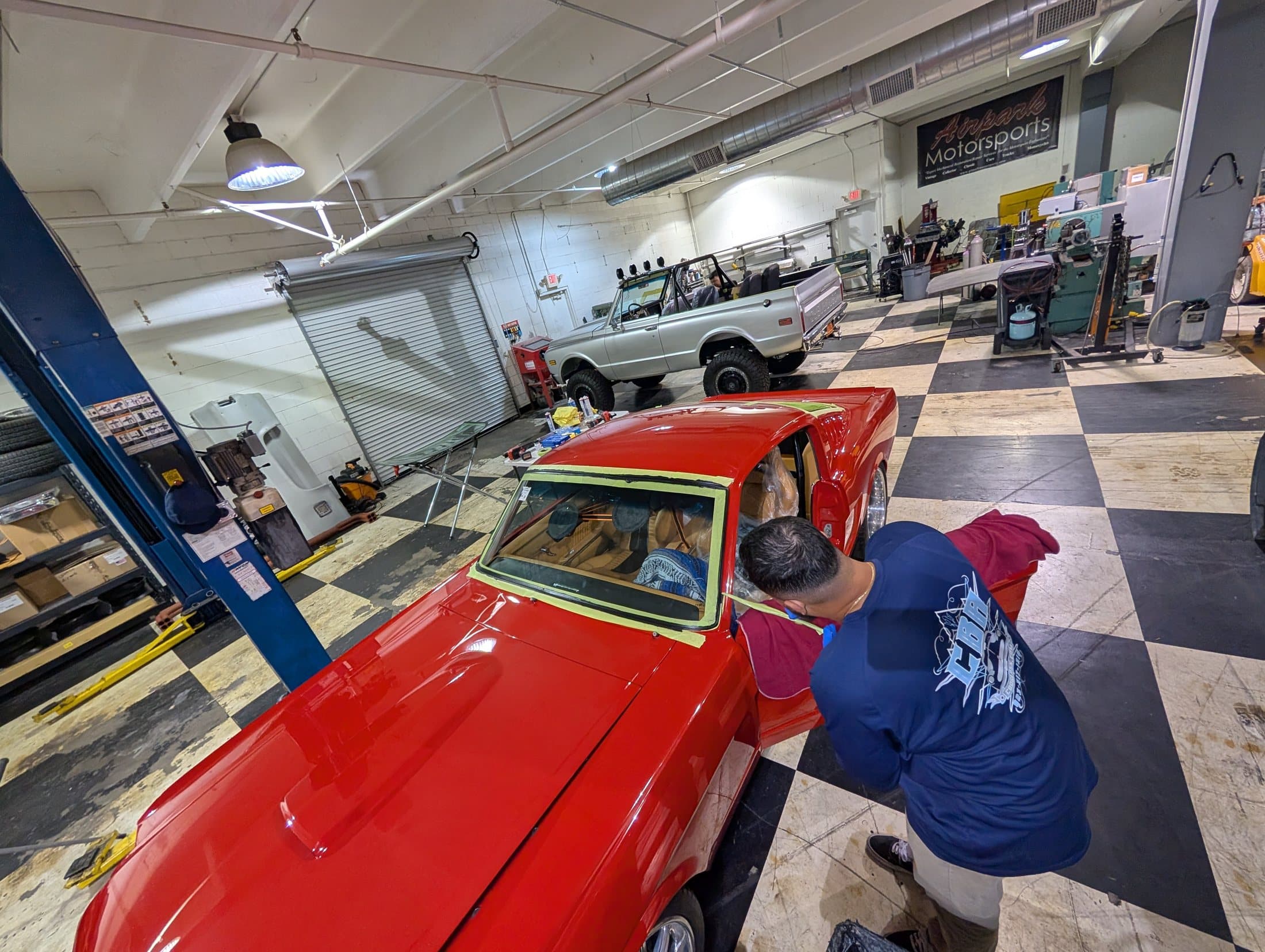 Classic vehicle auto glass project